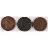 Image 1 : LOT OF ( 3 ) LARGE CENTS, 1832, 1835, 1848