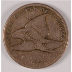 1858 FLYING EAGLE CENT, FINE  NICE