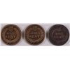Image 2 : LOT OF ( 3 ) INDIAN HEAD CENTS, 1862, 1863 & 1864 CN