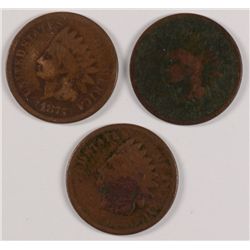 LOT OF THREE BETTER DATE INDIAN HEAD CENTS