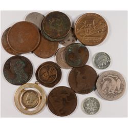 COIN LOT, LOOK! 1931 McCORMICK MEDAL, 2-1958 Pf DIMES, 1877-S HALF, OLD FOREIGN