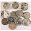 Image 1 : LOT OF ( 12 ) FOREIGN SILVER COINS, ALL LARGER COINS!