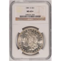 1881-S MORGAN SILVER DOLLAR, NGC MS-65+   BLAST WHITE!
