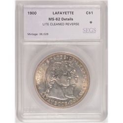 1900 LAFAYETTE DOLLAR, SEGS MS-62 ( lite cleaned reverse )