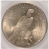 Image 3 : 1927 PEACE SILVER DOLLAR, SEGS MS-60  NICE!