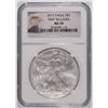 Image 1 : 2012 AMERICAN SILVER EAGLE, NGC MS-70 FIRST RELEASES  EAGLE LABEL!