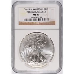 2013 ( W ) AMERICAN SILVER EAGLE, NGC MS-70