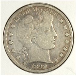 1899 BARBER HALF DOLLAR VF-25