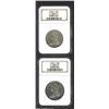 Image 1 : 1832 50C AU50 NGC, slate-gray toning with good remaining luster; and an 1837 AU55 NGC, irregularly s