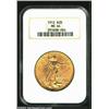 Image 3 : 1912 $20 MS64 NGC. The 1912 is the most "common" P-mint Double Eagle produced between 1909 and 1915.