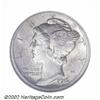 Image 1 : 1916-D 10C AU50 ANACS. The surfaces retain generous portions of original mint luster on each side an