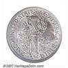 Image 2 : 1916-D 10C AU50 ANACS. The surfaces retain generous portions of original mint luster on each side an