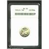 Image 3 : 1916-D 10C AU50 ANACS. The surfaces retain generous portions of original mint luster on each side an