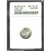 Image 1 : 1921 10C--Cleaned--ANACS. AU Details, Net XF45. The obverse is lightly hairlined, while the reverse.