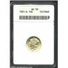 Image 1 : 1921-D 10C AU50 ANACS. A lightly circulated key date coin that has extensive bright luster and minor