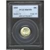 Image 1 : 1935 10C MS67 Full Bands PCGS. A few parallel wispy lavender toning streaks are noted in the lower r