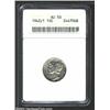Image 1 : 1942/1 10C AU50 ANACS. Dove-gray and mauve colors highlight this briefly circulated specimen. The po