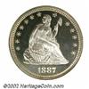 Image 5 : 1887 25C PR67 Cameo NGC. Ex: P. Kaufman. Briggs 2-B. The Mint required only two die sets of dies for