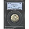 Image 1 : 1917-D 25C Type Two MS64 PCGS. A lustrous and beautifully preserved near-Gem that has wisps of tobac