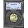 Image 1 : 1926 25C MS65 PCGS. Original yellow-gold patina fills the reverse periphery and most of the left sid