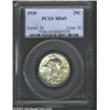 Image 1 : 1928 25C MS65 PCGS. The green-gray patina is lighter on the reverse than the obverse. A lustrous Gem