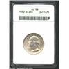 Image 1 : 1932-S 25C AU58 ANACS. Wispy bands of yellow-green patina envelope the peripheries. Exceptionally lu