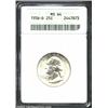 Image 1 : 1936-D 25C MS64 ANACS. Very close to full Gem quality, the surfaces are highly lustrous and show onl
