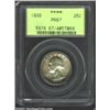 Image 1 : 1939 25C PR67 PCGS. Pale lavender toning covers each side with oil-slick iridescence around the marg