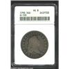 Image 1 : 1795 50C VG8 ANACS. O-105, R.4. Lavender-gray patina in the centers, with darker brown-gray color at
