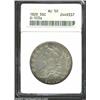 Image 1 : 1820 50C Curl 2, Small Date AU50 ANACS. O-103a, R.2. Even, light gray toning covers both sides with.