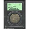 Image 1 : 1839 50C Drapery MS62 PCGS. A silver-gray example with surprisingly clean fields but slightly subdue