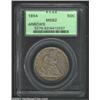 Image 1 : 1854 50C Arrows MS62 PCGS. Rich pearl-gray patina. Well struck except for the uppermost star centril