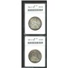 Image 1 : 1856-O 50C AU50 ANACS, toned about the margins; and an 1857-O AU50 ANACS, bright surfaces with deep.