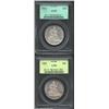 Image 1 : 1864 50C AU50 PCGS, mostly untoned and well defined; and an 1866 AU50 PCGS, good luster for the grad