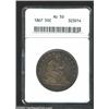 Image 1 : 1867 50C AU50 ANACS. Conditionally challenging in AU condition, we have offered very few of this iss