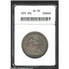 Image 1 : 1874 50C Arrows AU58 ANACS. WB-102, Large Arrows. Nicely struck with moderate luster and medium lave