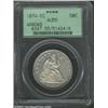 Image 3 : 1874-CC 50C Arrows AU55 PCGS. WB-101. Second and final year of issue for the Arrows type, this desig