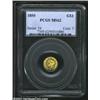 Image 1 : 1850 G$1 MS62 PCGS. A sharply struck representative that has extensive luster and clean surfaces. Wh