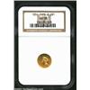 Image 3 : 1854 G$1 Type Two AU58 NGC. Well defined, the bright green-gold surfaces are well defined and there.