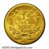 Image 2 : 1854 G$1 Type Two MS62 PCGS. Among the finer Type Two Gold Dollars in this sale, this BU quality exa
