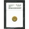 Image 1 : 1855 G$1--Bent--ANACS. AU Details, Net XF40. A slight bend is barely noticeable within the upper lef