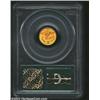 Image 2 : 1861 G$1 MS64 PCGS. A well struck and fully lustrous near-Gem that has a couple of small areas of pr