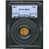 Image 1 : 1862 G$1 MS65 PCGS. The R in AMERICA is not fully brought up, but otherwise the strike is razor-shar