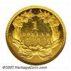 Image 2 : 1883 G$1 PR63 Cameo NGC. Proof Gold Dollar production at the Philadelphia Mint ratcheted up to 207 p