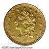 Image 1 : 1839-C $2 1/2 AU53 PCGS. Recut Date. Winter 3-C. Only 165-175 1839-C Quarter Eagles are believed ext