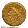 Image 1 : 1847-C $2 1/2 AU58 NGC. Winter 8-F, the only known dies. Early die state, without the reverse crack.