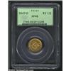 Image 1 : 1847-D $2 1/2 XF45 PCGS. A richly detailed coin that has pleasing luster in protected areas. Golden-