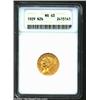 Image 1 : 1929 $2 1/2 MS63 ANACS. Bright and well struck with no noticeable flaws. Important notice: We expect