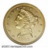 Image 1 : 1869 $5 AU58 NGC. The Philadelphia Mint required only a single day (February 5) to produce its entir