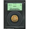 Image 1 : 1880-S $5 MS63 PCGS. A sharply struck and lustrous piece that has bright color and only lightly abra